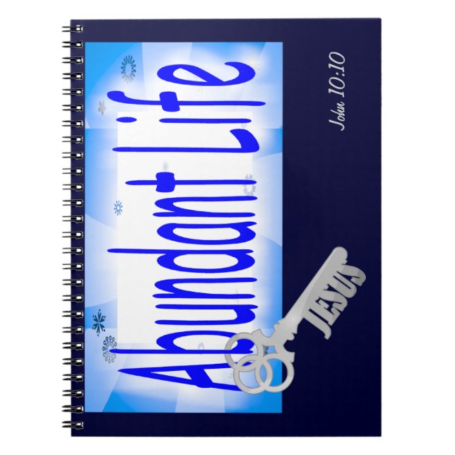 The Key to Abundant Life v2 (John 10:10) Notebook (Front)
