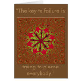 The Key to Failure African Traditional Design card (Front)