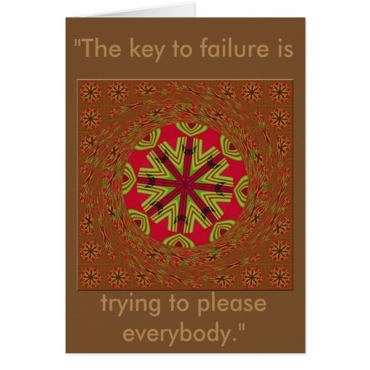 The Key to Failure African Traditional Design card (Front)