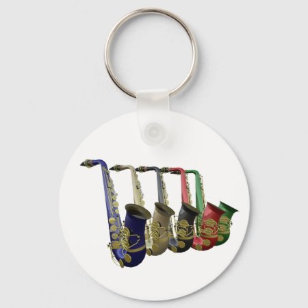 The Key To Good Saxophone Music Keyring