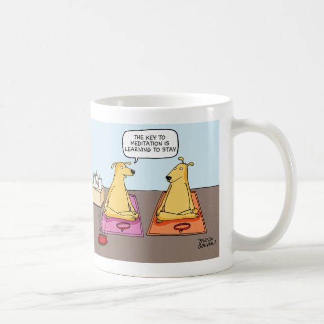 "The Key to Meditation is Learning to Stay" Mug (Right)