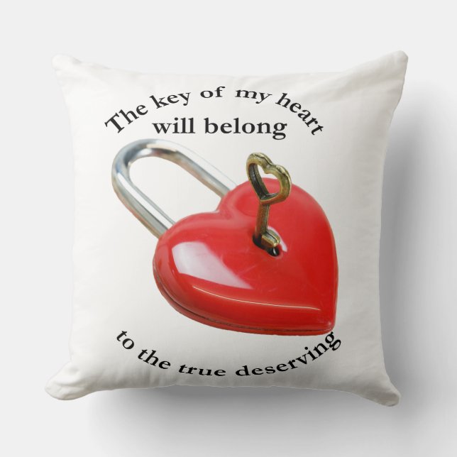 The Key to Merit Throw Pillow (Front)
