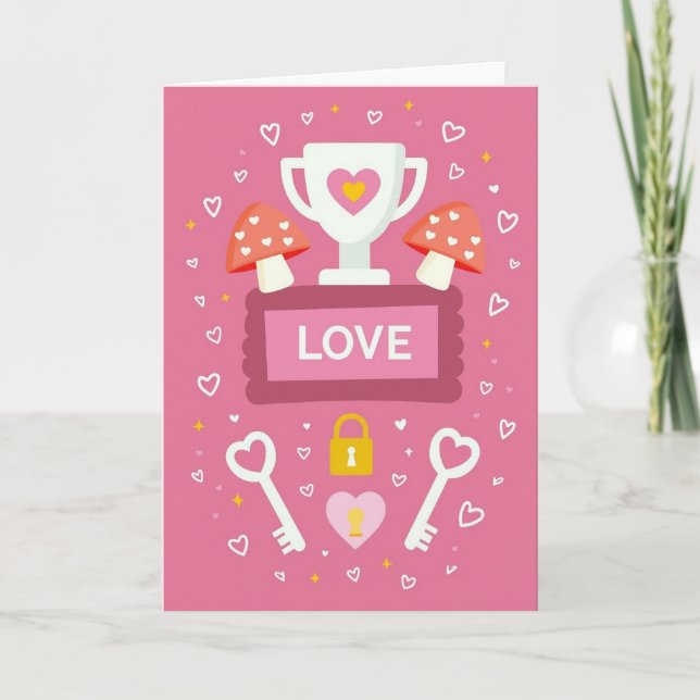 The Key To My Heart Love Card (Front)
