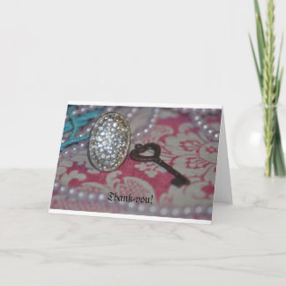 The Key to My heart products Letterpress Thank You Card