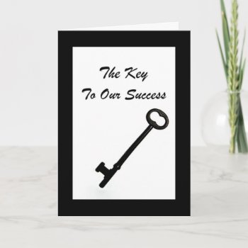 The Key To Our Success Is You! Boss's Day Card by MortOriginals at Zazzle