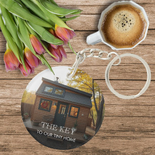 The key to our tiny home photo keychain