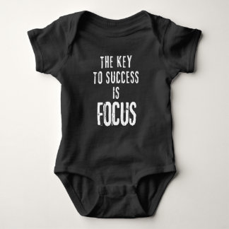 The Key to Success Is Focus Motivational Baby Bodysuit