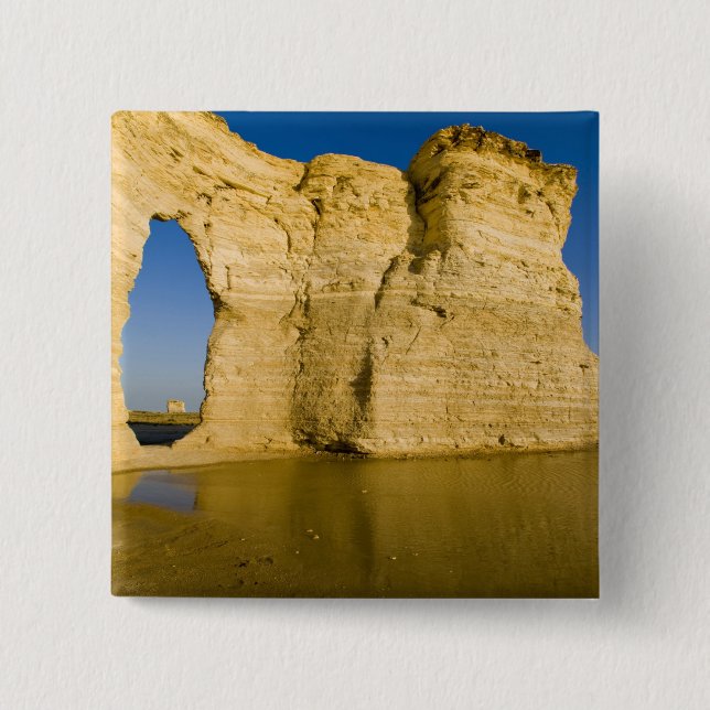 The Keyhole of the Monument Rocks aka Chalk Pinback Button (Front)