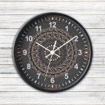 The khaki crocodylus porosus mandala art clock<br><div class="desc">Vibrant and symbolic,  this wall clock showcases the beauty of the swamp crocodile while promoting emotional awareness and personal growth. Perfect for indoor decor,  it features high-quality construction and a non-ticking design.</div>