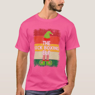 The Kick Boxing Elf Matching Group Christmas Party T-Shirt