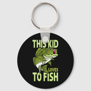 The Kid Loves To Fish Fishing Kid  Keychain