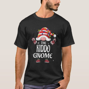 The Kiddo Gnome Tree Light Buffalo Plaid Christmas T-Shirt