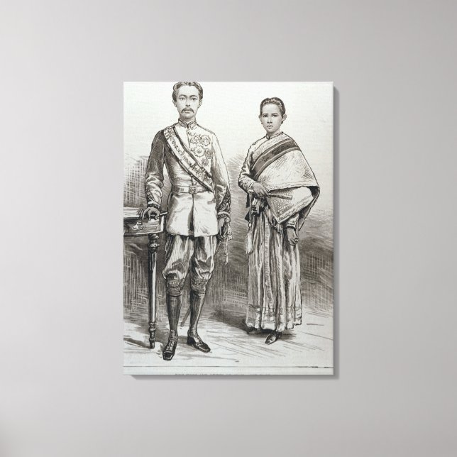 The King and Queen of Siam Canvas Print (Front)