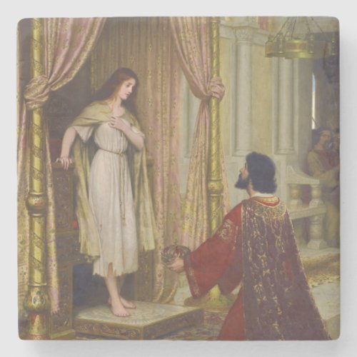 The King and the Beggar Girl Stone Coaster