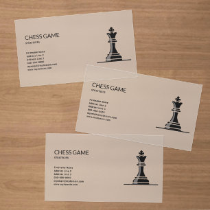 The King - Chess Piece Clear Business Cards