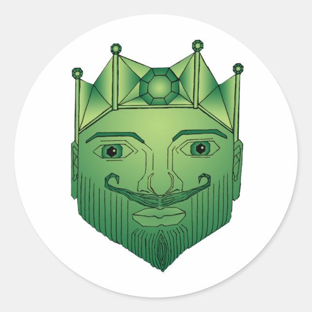 The King Classic Round Sticker (Front)