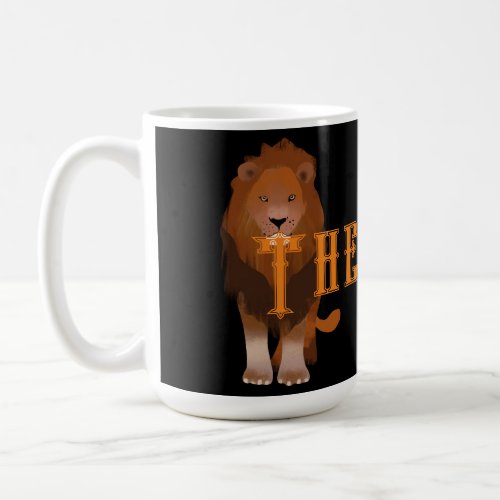 The King Custom Lion Image and Text Classic  Coffee Mug