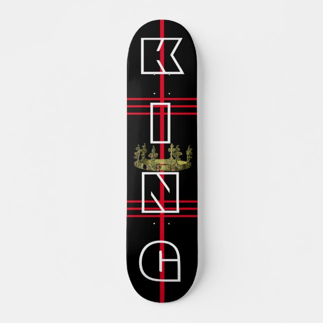 The King Design Skateboard for Beginners (Front)