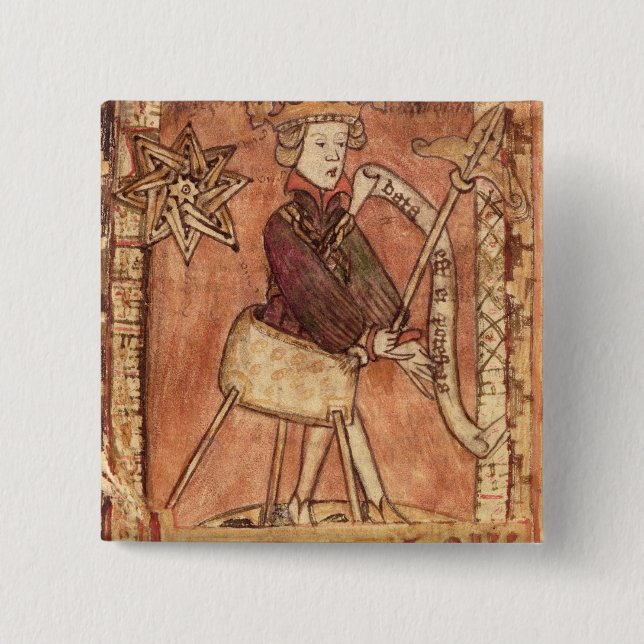 The King dispensing justice Pinback Button (Front)