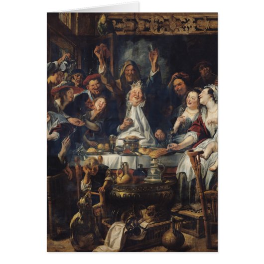 The King is Drinking Cards (Front)