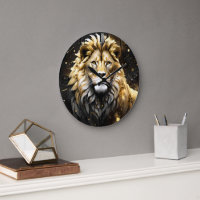 The King: Majestic Gold And Gray Male Lion,