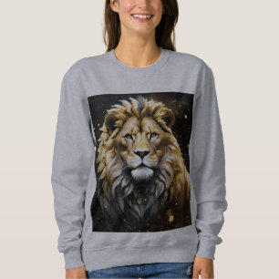The King: Majestic Gold And Gray Male Lion, Sweatshirt
