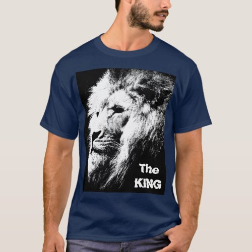 The King Modern Pop Art Lion Head Elegant Mens T_Shirt