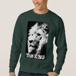 The King Modern Pop Art Lion Head Template Men&#39;s Sweatshirt