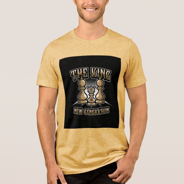 "The King: New Generation" Chess-Inspired T-Shirt Tri-Blend Shirt (Front)