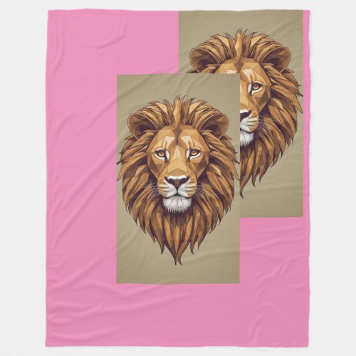 The king of bravery lion fleece blanket