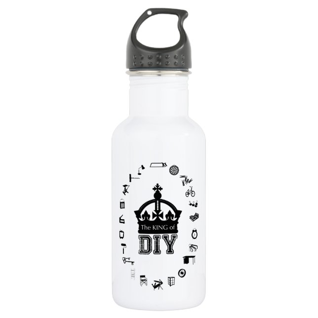 The King of DIY Black Letters Liberty Bottle (Front)