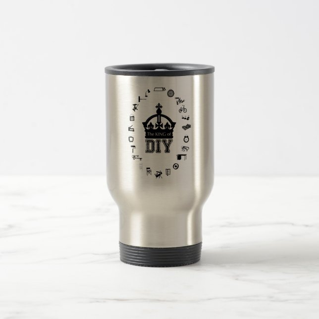 The King of DIY Black Letters  Travel Mug (Center)
