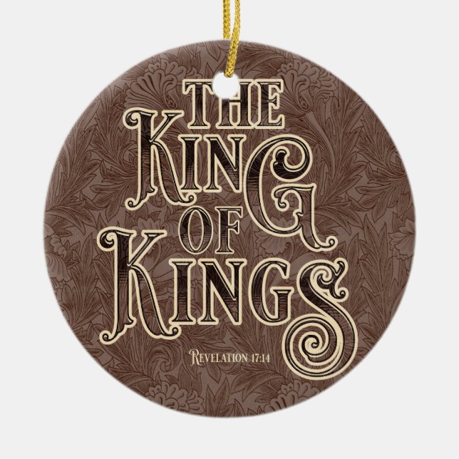 The King of Kings Names of Jesus Christ Bible Ceramic Ornament (Front)