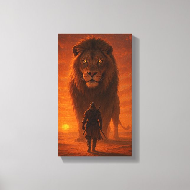 The King of Lions Canvas Print (Front)