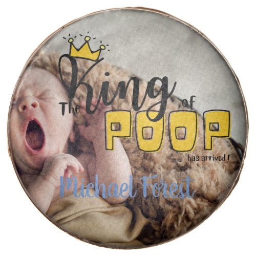 The King of POOP Has Arrived _Birth Announcement  Chocolate Covered Oreo
