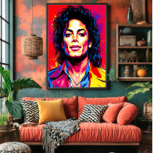 The King of Pop in Electric Colors