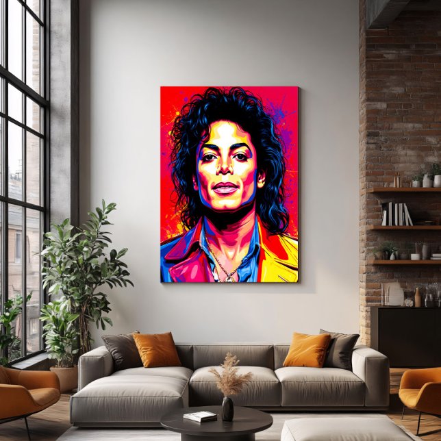The King of Pop in Electric Colors Poster (Creator Uploaded)