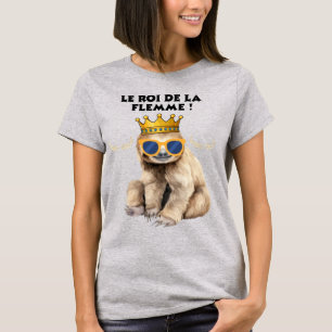 The King of Slacking – Lazy Monkey Illustration T-Shirt