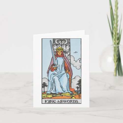 The King of swords blank card