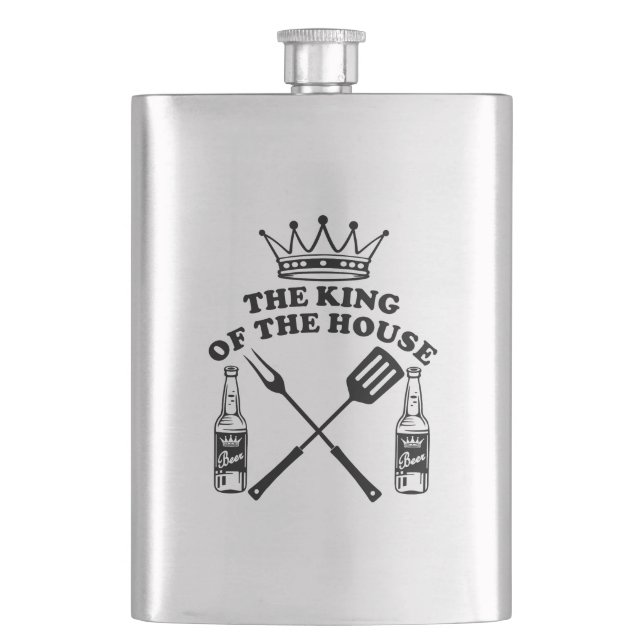The King of the House Beer Flask (Front)