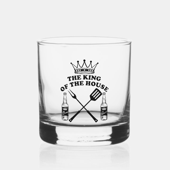 The King of the House Beer Whiskey Glass (Front)