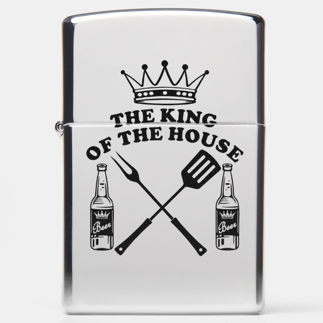 The King of the House Beer Zippo Lighter (Front)
