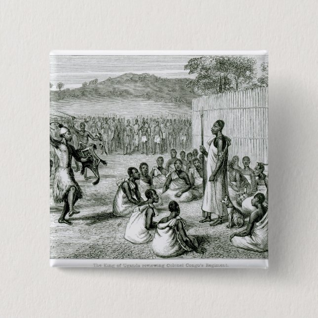 The King of Uganda Reviewing Colonel Button (Front)