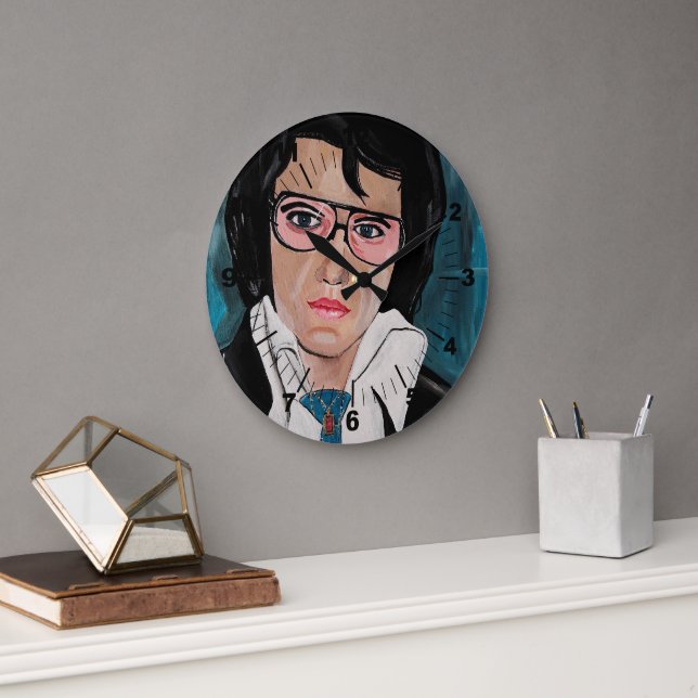 The King Painting by Alfred Fox Large Clock (Office)