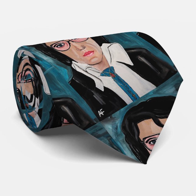 The King Painting by Alfred Fox Neck Tie (Rolled)