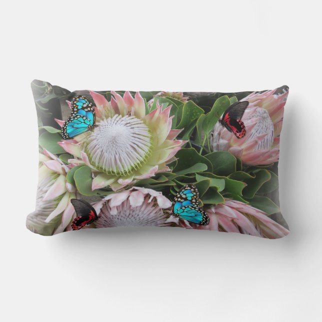 The King Protea Lumbar Pillow (Front)