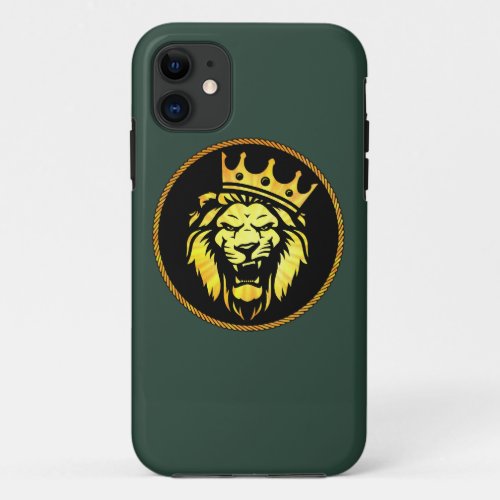 The King _ Roaring Lion Wearing Crown _Afrocentric iPhone 11 Case