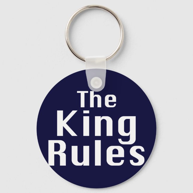 The King Rules Gifts Keychain (Front)