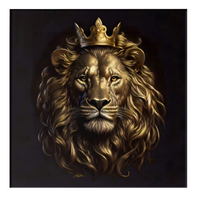 The King! The Not-So-Cowardly Lion of Oz Acrylic Print (Front)
