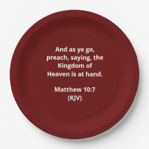 The Kingdom Of Heaven Is at Hand. Christmas Paper Plates